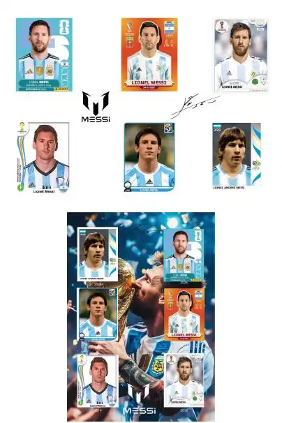 Cuadro Leo Messi Argentina Mundial Editable