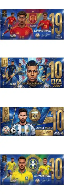 Yamal MBAPPE Messi Neymar Plantillas Mundial GRATIS