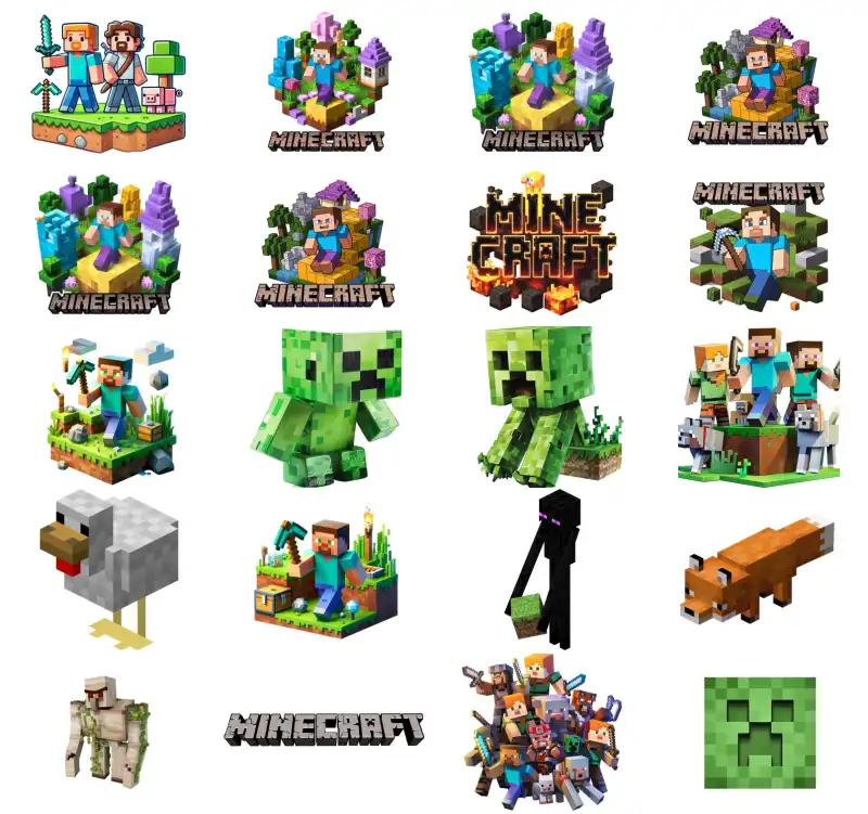 Minecraft clipart 40 diseños png