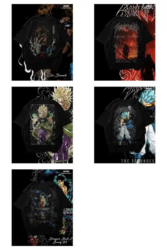 Diseños Anime Varios Semitonos DTF Png