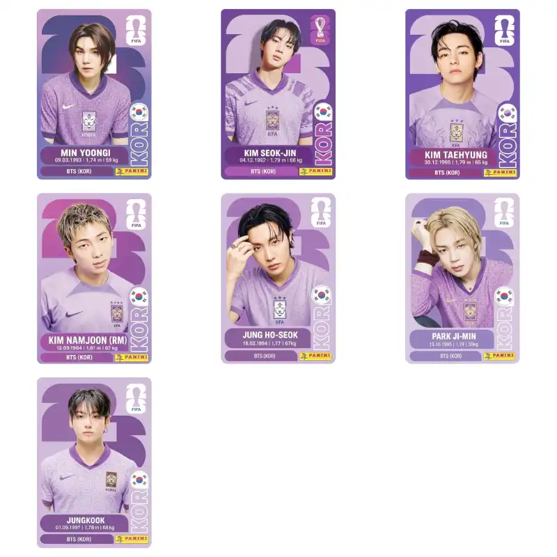 bts Korea Estampas mundial panini PNG