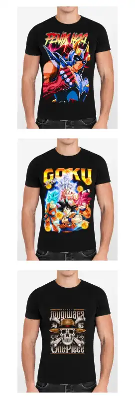 DTF Semitonos Fenix Goku OnePiece PNG