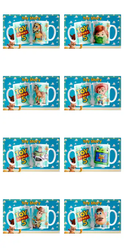 Plantillas TOY STORY 5  tazas sublimar  PNG