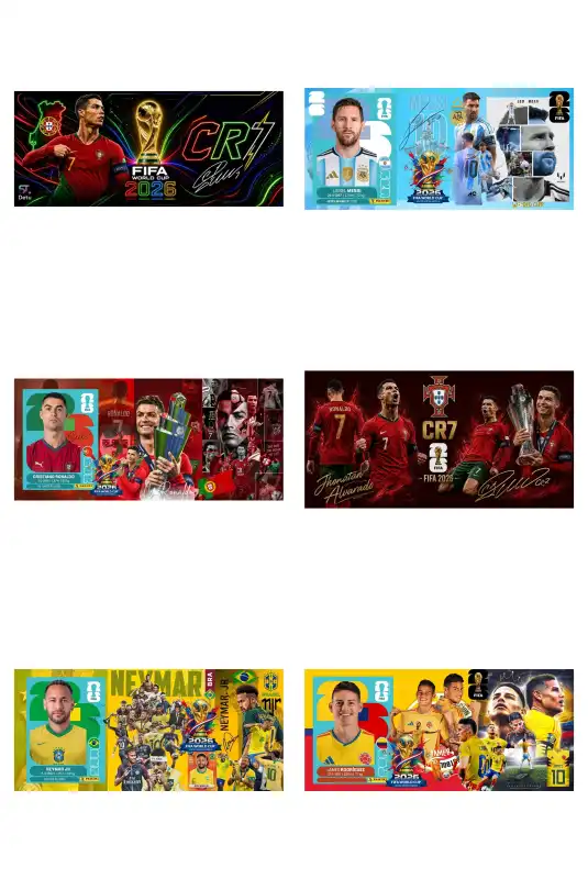 Plantillas Futbol Mundial Messi Ronaldo Neymar cr7 6 diseños tazas