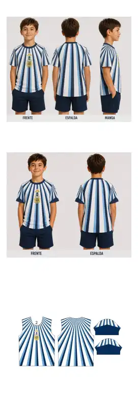CAMISETA ARGENTINA RAYAS vector pdf