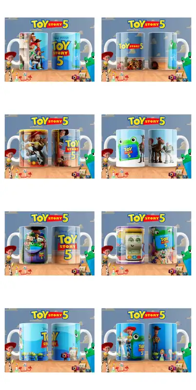 Plantillas TOY STORY 5 30 plantillas tazas sublimar PNG