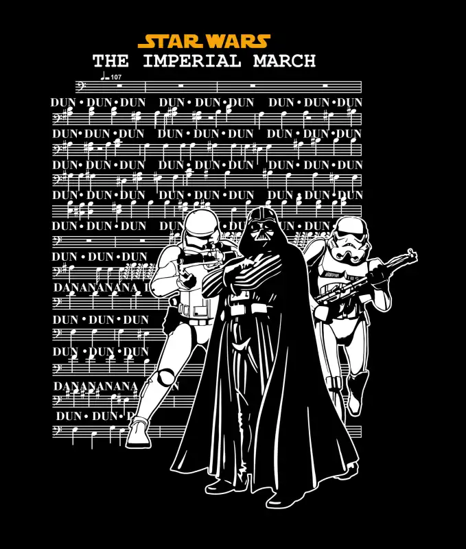 star-wars-imperial-march marcha imperial vector coreldraw