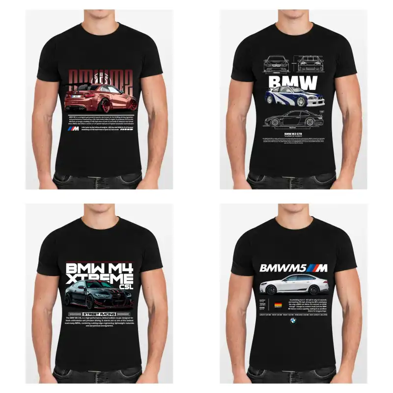 BMW Autos Deportivos DTF playeras PNG 4 diseños