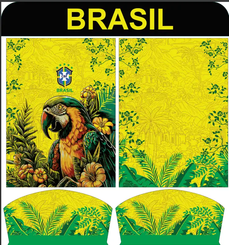 camiseta brasil Floral vector