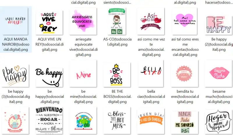 coleccion vectores Frases Variadas 50 vectores AI PNG vol2