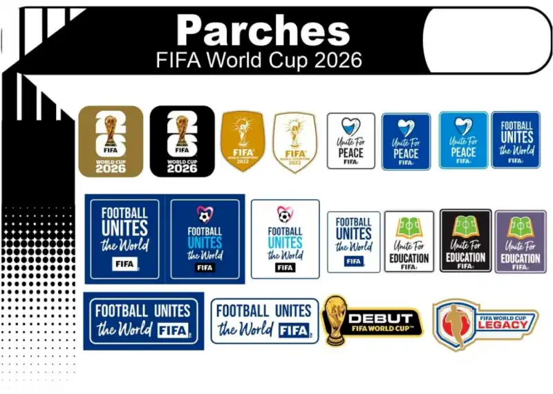 Parches playeras FIFA World Cup 2026 plantillas