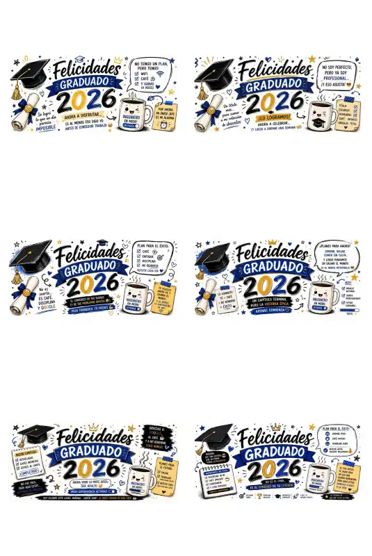 Plantillas Gratis Graduaciones 2026 tazas