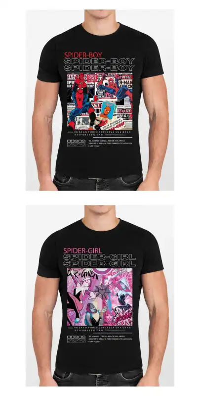 Spider GIRL DUo spiderman dtf playera