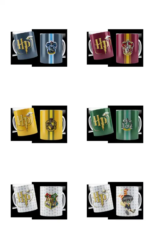 Harry potter escudos plantillas tazas