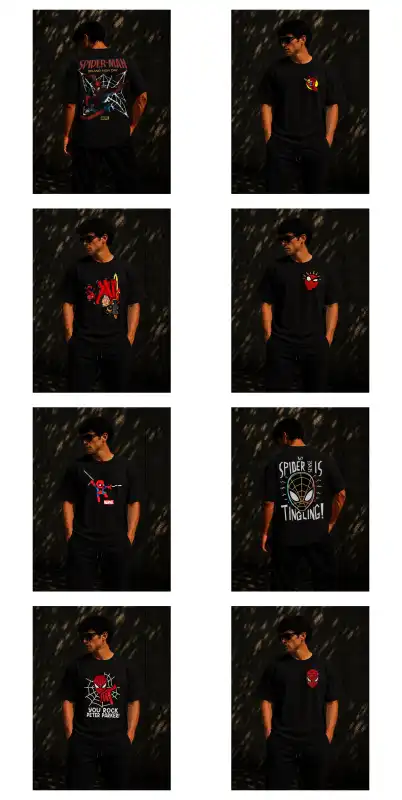 spiderman plantillas playeras png dtf  10 diseños