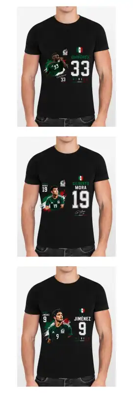 Quiñones Jimenes Mora Mexico Mundial 3 plantillas DTF