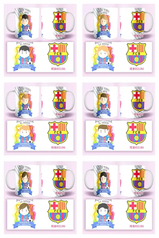 Aqui toma el mejor fanatico barcelona 6 plantilla taza