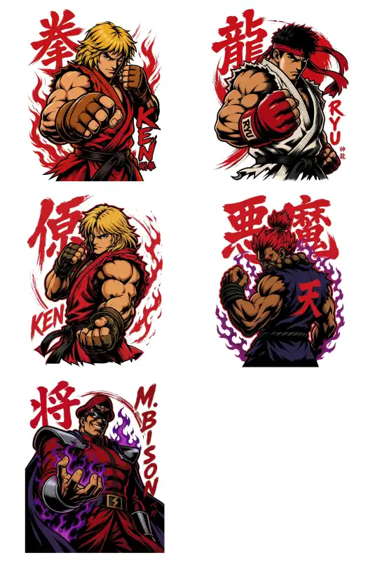 street fighter 5 personajes vectores PDF video juegos