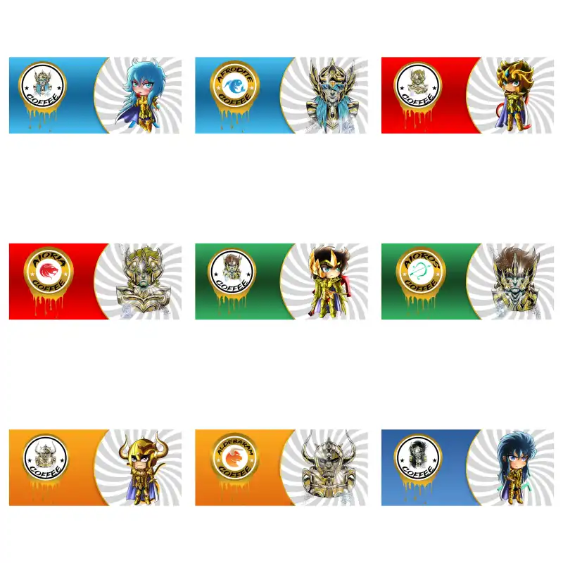 Caballeros del zodiaco saint seiya 24 plantillas editables tazas sublimar