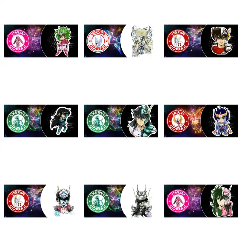 Caballeros de bronce, saint seiya plantillas tazas sublimar