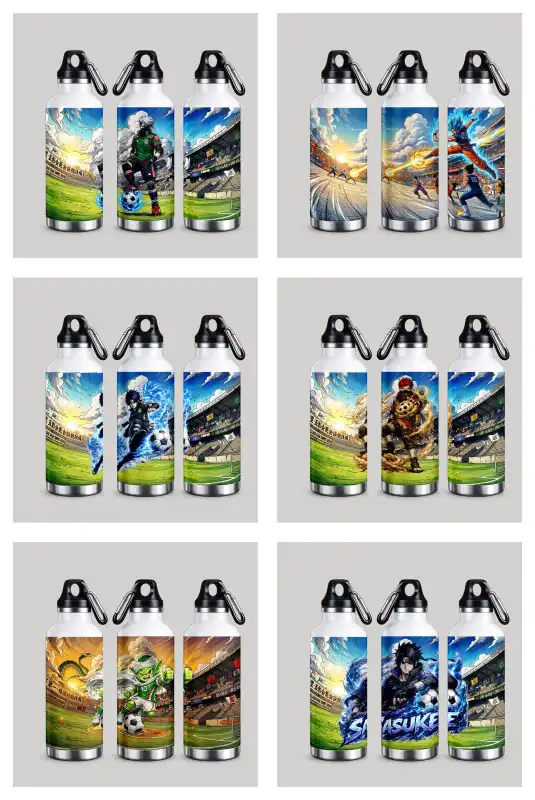 pLANTILLAS Mexico TERMOS botellas anime 14 DISEÑOS Sublimacion