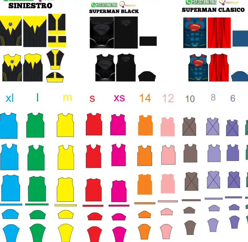 siniestro superman black clasico, vectores jersey trajes playeras