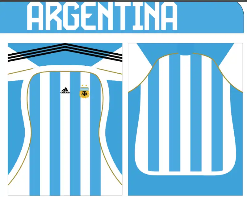 Argentina Vector jersey playera local dos diseños