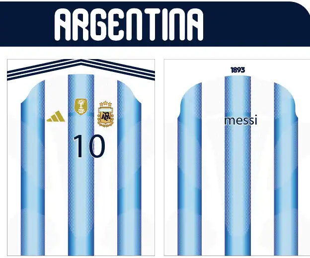 Argentina hOME Casa Vector jersey playera
