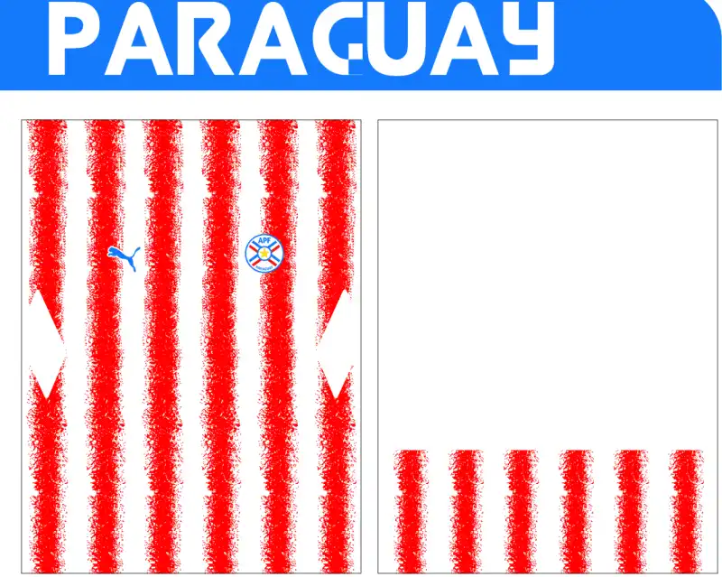 Paraguay Jersey playera vector futbol