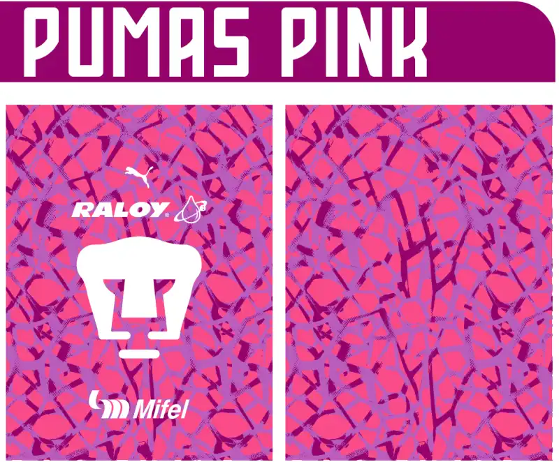 pUMAS ROSA JERSEY PLAYERA Vector