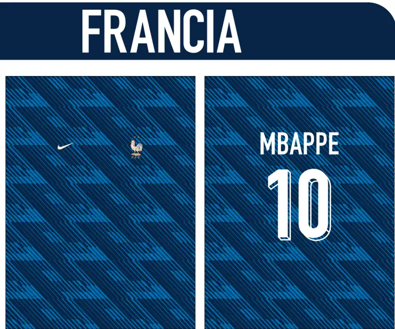 Francia Local Jersey playera vector