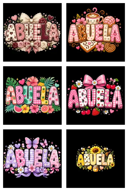Abuela clip art diseños sublimar Tf 10 plantillas