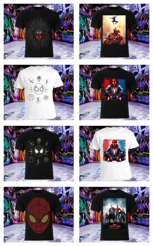 spiderman hombre araña sublimacion dtf super heroes 16 plantillsa