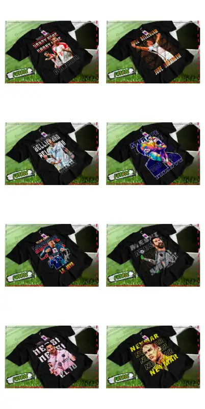 Jugadores estrellas Futbol Soccer Equipos 16 diseños sublimacion dtf