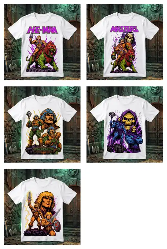 HE MAN 5 plantillas png caricaturas