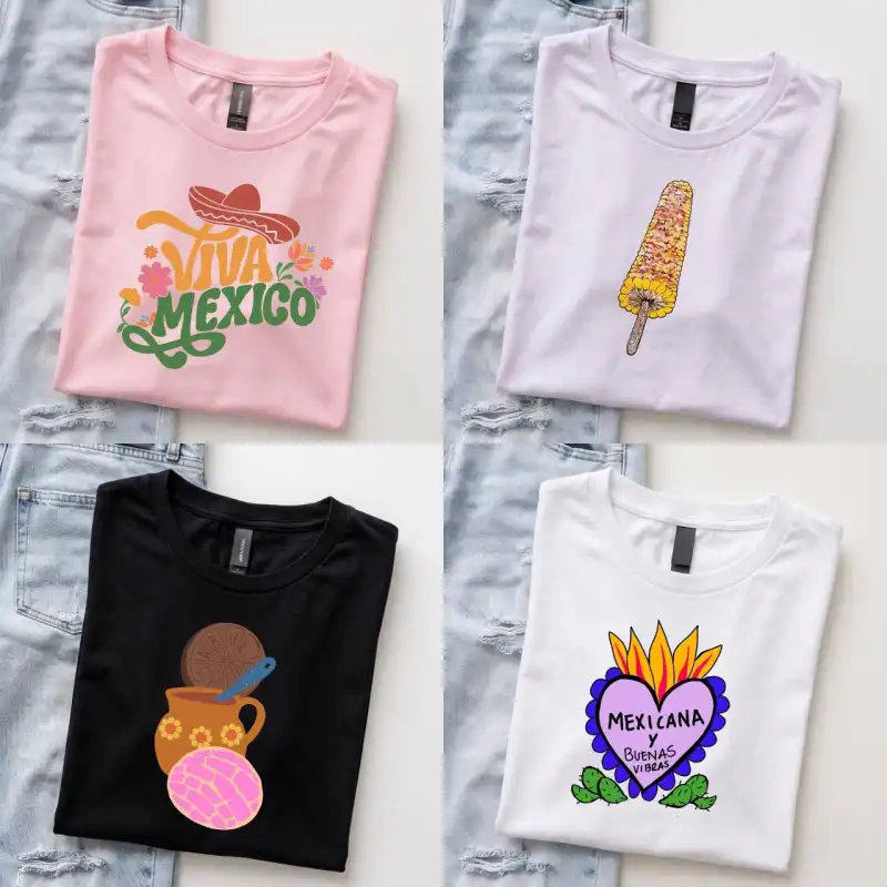 diseños mexicanos fiestas patrias clipart artesanales acuarela 36 plantillas png