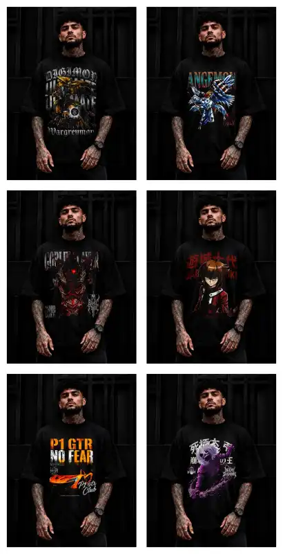 Anime DTF PNG Playeras Negras 10  plantillas ACADEMY MY HERO Seven stars