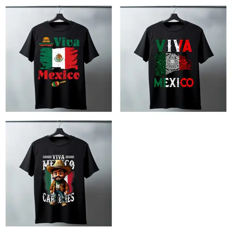 Viva Mexico Fiestas patrias 27 PLANTILLAS png muñeca bandera corazon