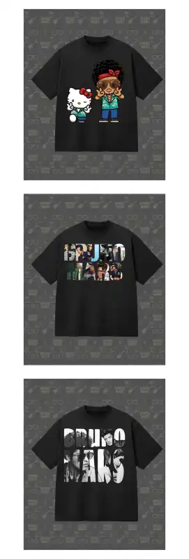 PLAYERA BRUNO MARS - 3 plantillas png