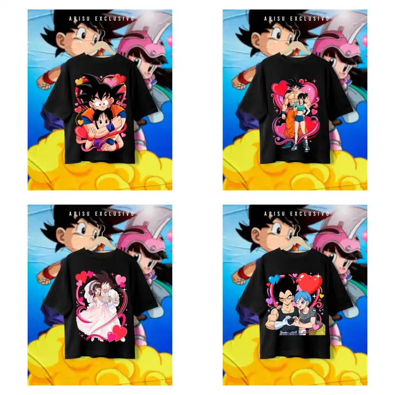 Dragon ball 4 vector parejas novios duos goku vegeta milk bulma
