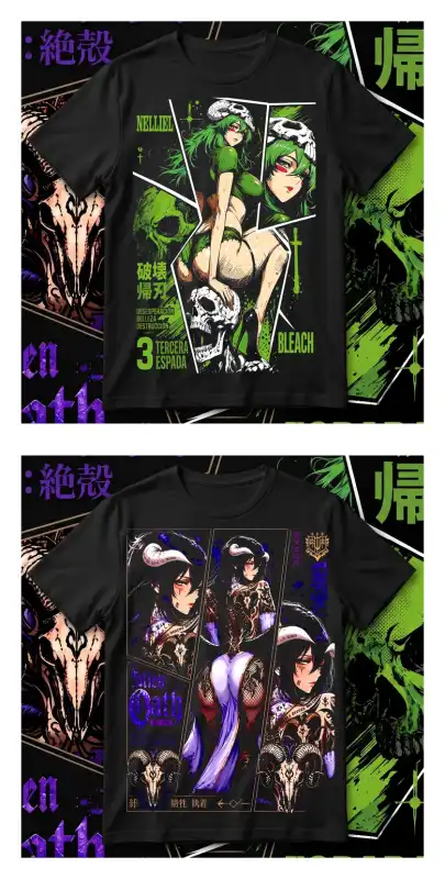 waifu anime 2 diseños dtf semitonos png