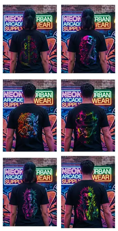 CALAVERAS ESTIO CYBER PUNK neon 12 semitonos DTF