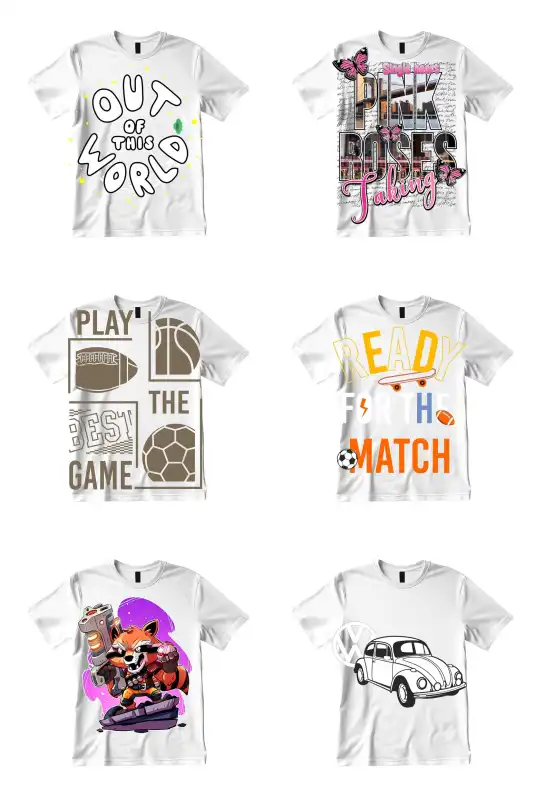 diseños variados para playeras sublimacion caricaturas video juegos super heroes