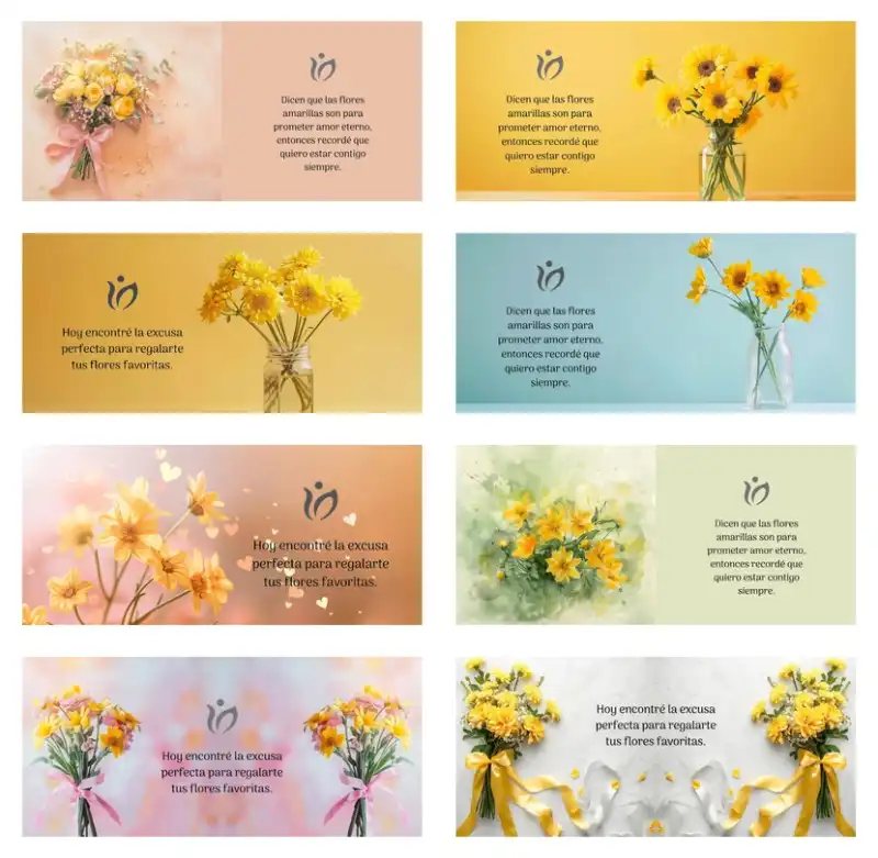 Flores amarillo 13 diseños tazas plantillas sublimar GRATIS