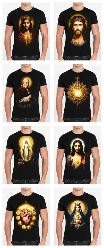 Catalicos cirstianos religosos playeras semitonos dtf 25 plantillas