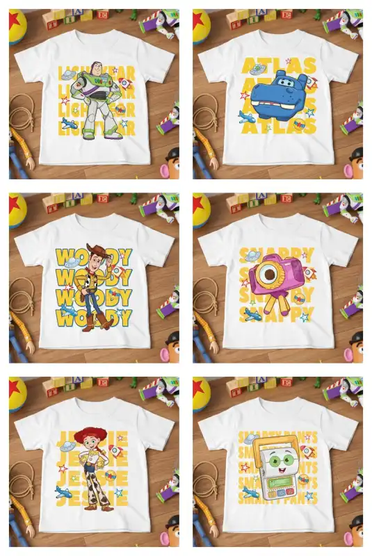 Toy story personajes 6 vectores pdf sublimacion dtf