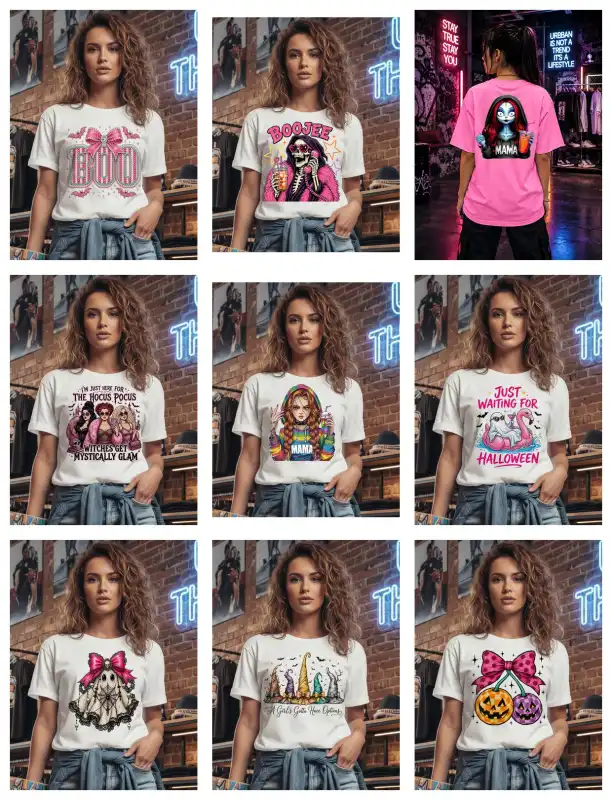 halloween brujas calaveras mujeres 9 plantillas gratis sublimacion playeras