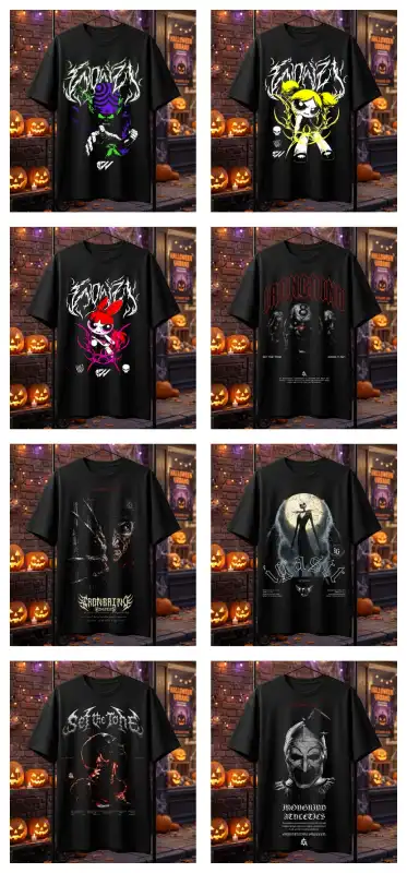 playeras halloween terror jack protagonistas peliculas 26 diseños dtf semitonos