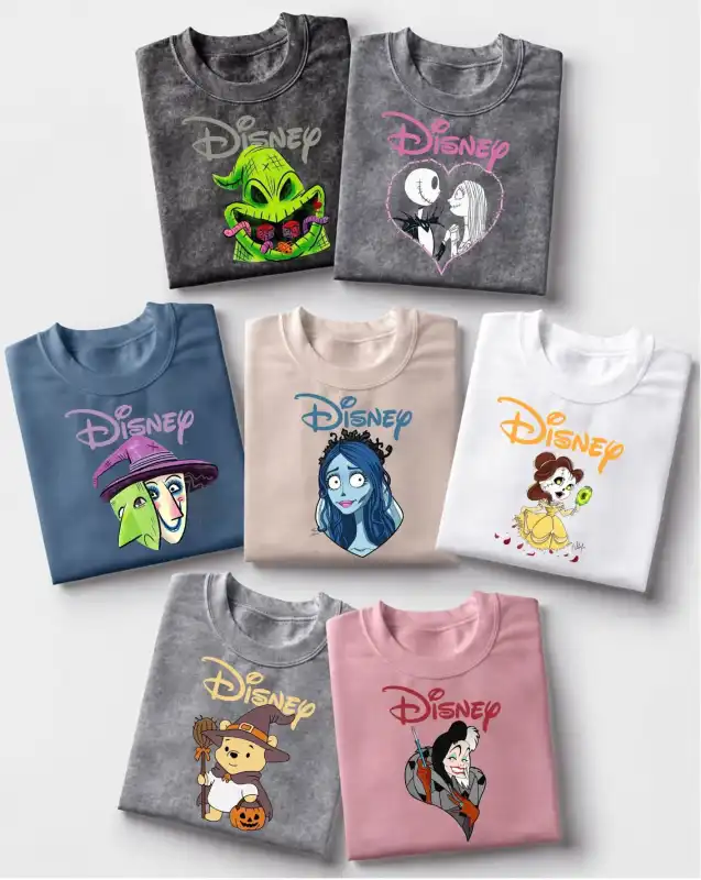 vectores disney hallowen princesas pdf editable 8 diseños