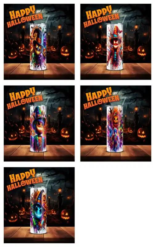 Plantillas tumbler gratis halloween calabaza 5 plantillas editables